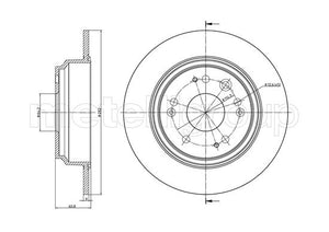 Metelli MET-DBR23-1352C Metelli Brake Rotor Honda