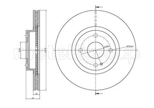 Metelli MET-DBR23-0962 Metelli Brake Rotor for Mazda