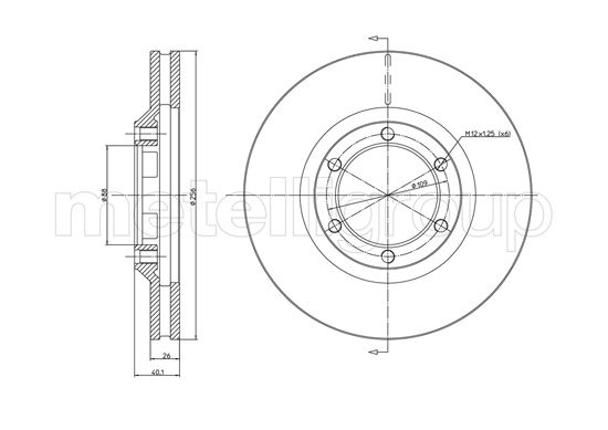 Metelli MET-DBR23-1238 Metelli Brake Rotor Isuzu