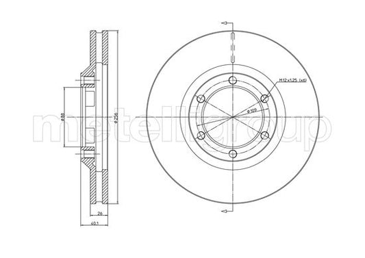 Metelli MET-DBR23-1238 Metelli Brake Rotor Isuzu