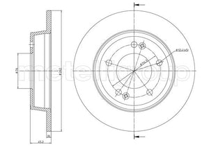 Metelli MET-DBR23-1440C Metelli Brake Rotor Hyundai / Kia