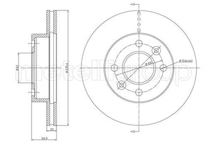 Metelli MET-DBR23-0838 Metelli Brake Rotor Dacia