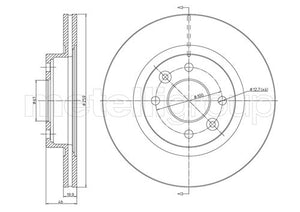 Metelli MET-DBR23-0108 Metelli Brake Rotor Renault