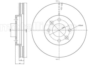 Metelli MET-DBR23-0381 Metelli Brake Rotor Saab
