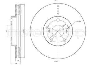 Metelli MET-DBR23-0979C Metelli Brake Rotor for Toyota Lcv