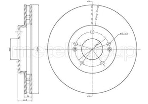 Metelli MET-DBR23-0593C Metelli Brake Rotor Hyundai