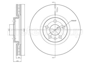 Metelli MET-DBR23-0615C Metelli Brake Rotor Citro+N / Fiat / Lancia / Peu