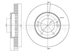 Metelli MET-DBR23-0776C Metelli Brake Rotor Kia