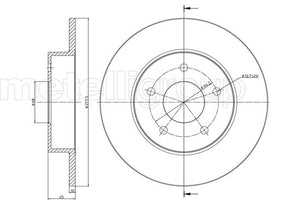 Metelli MET-DBR23-0762C Metelli Brake Rotor for Nissan