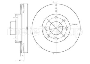 Metelli MET-DBR23-0176 Metelli Brake Rotor Honda