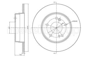 Metelli MET-DBR23-0277C Metelli Brake Rotor Mercedes Benz