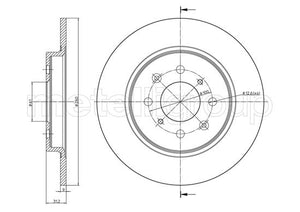 Metelli MET-DBR23-1311C Metelli Brake Rotor Honda