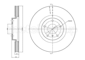 Metelli MET-DBR23-1070C Metelli Brake Rotor for Nissan