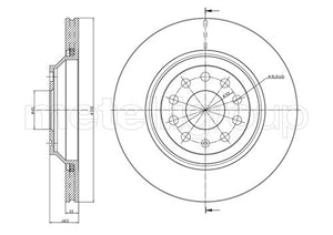 Metelli MET-DBR23-0889C Metelli Brake Rotor Audi / Skoda / VW