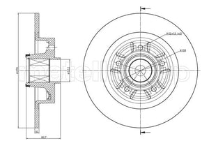 Metelli MET-DBR23-1484 Metelli Brake Rotor Renault