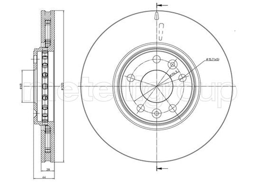 Metelli MET-DBR23-1334C Metelli Brake Rotor Renault