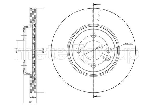 Metelli MET-DBR23-0940C Metelli Brake Rotor Mini