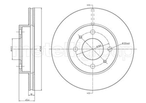 Metelli MET-DBR23-0282 Metelli Brake Rotor for Nissan / for Nissan Lcv