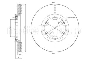 Metelli MET-DBR23-0349 Metelli Brake Rotor Ford Europe / for Nissan