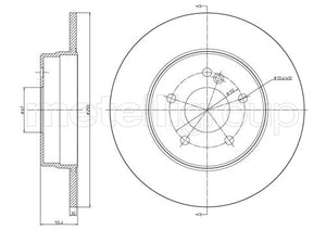 Metelli MET-DBR23-0485C Metelli Brake Rotor Mercedes Benz