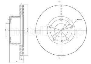 Metelli MET-DBR23-0061 Metelli Brake Rotor Audi