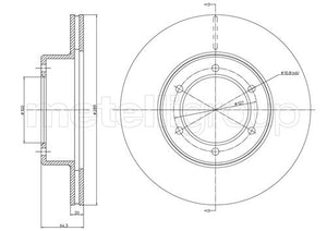 Metelli MET-DBR23-0642 Metelli Brake Rotor for Toyota Lcv
