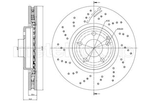 Metelli MET-DBR23-1279FC Metelli Brake Rotor Mercedes Benz
