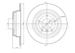Metelli MET-DBR23-0397C Metelli Brake Rotor BMW