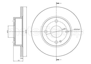 Metelli MET-DBR23-0620 Metelli Brake Rotor for Mazda