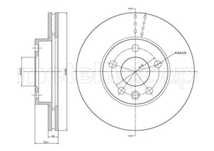 Metelli MET-DBR23-0507 Metelli Brake Rotor VW Lcv