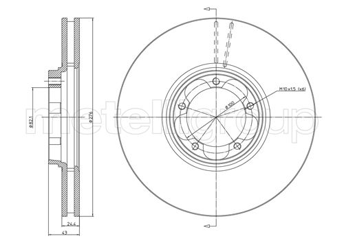 Metelli MET-DBR23-0714 Metelli Brake Rotor Ford Lcv Truck