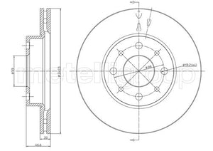Metelli MET-DBR23-0496 Metelli Brake Rotor Fiat