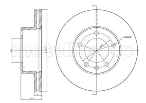 Metelli MET-DBR23-0532C Metelli Brake Rotor for Nissan / Opel / Renault