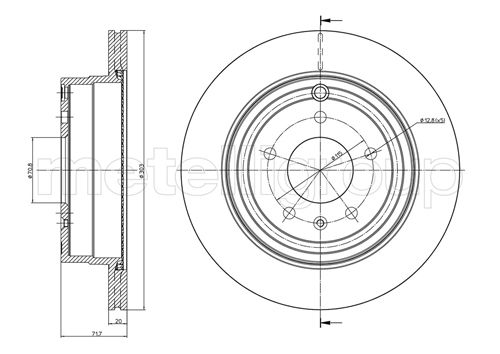 Metelli MET-DBR23-0893C Metelli Brake Rotor Chevrolet / Opel
