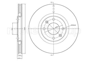 Metelli MET-DBR23-0336 Metelli Brake Rotor Citro+N / Peugeot
