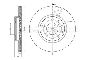 Metelli MET-DBR23-0961C Metelli Brake Rotor for Mazda