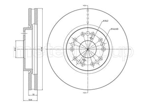 Metelli MET-DBR23-1054C Metelli Brake Rotor suits Lexus