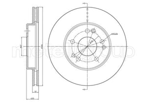Metelli MET-DBR23-0167 Metelli Brake Rotor Mercedes Benz