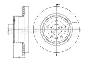 Metelli MET-DBR23-0480 Metelli Brake Rotor Opel