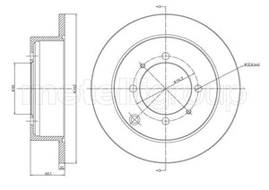 Metelli MET-DBR23-0651 Metelli Brake Rotor Kia / Mitsubishi