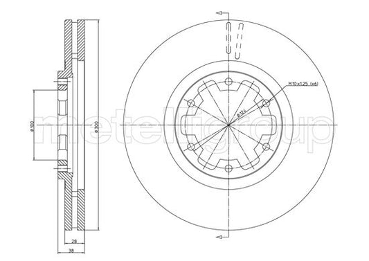 Metelli MET-DBR23-1160 Metelli Brake Rotor for Nissan / for Nissan Lcv