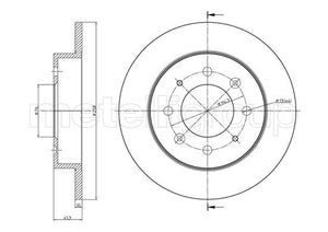 Metelli MET-DBR23-1122C Metelli Brake Rotor Kia