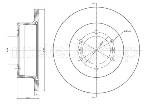 Metelli MET-DBR23-0464 Metelli Brake Rotor Mitsubishi