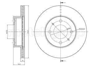 Metelli MET-DBR23-0955 Metelli Brake Rotor Hyundai