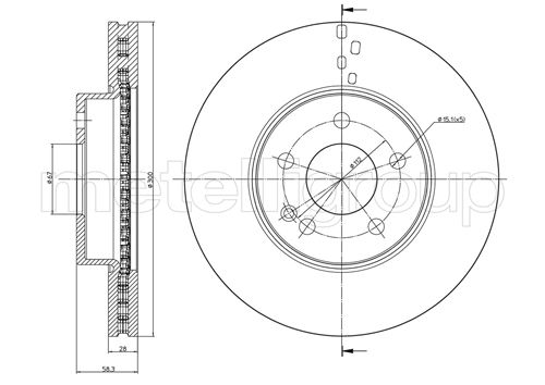 Metelli MET-DBR23-0723 Metelli Brake Rotor Mercedes Benz/ Lcv Truck