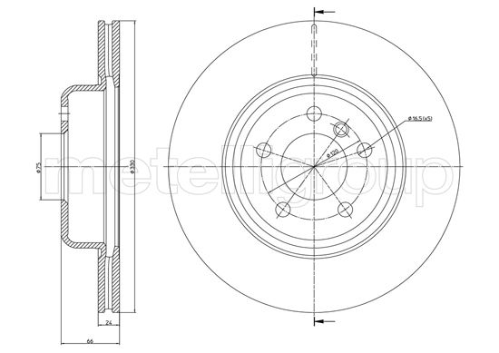 Metelli MET-DBR23-1253C Metelli Brake Rotor BMW