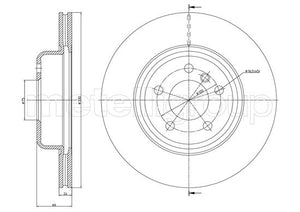 Metelli MET-DBR23-1253C Metelli Brake Rotor BMW