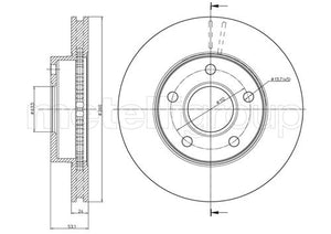 Metelli MET-DBR23-0120 Metelli Brake Rotor Ford Europe