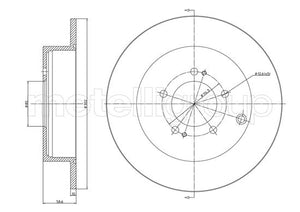 Metelli MET-DBR23-1332C Metelli Brake Rotor Citro+N / Peugeot