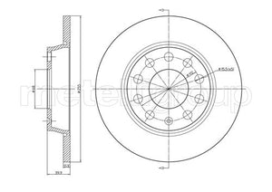 Metelli MET-DBR23-0749C Metelli Brake Rotor Audi / Seat